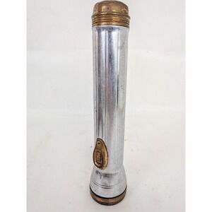 Vintage 9 1/2" Winchester Flashlight Copper And Chrome 3D Untested